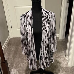 Classic Black & White Kimono Cardigan